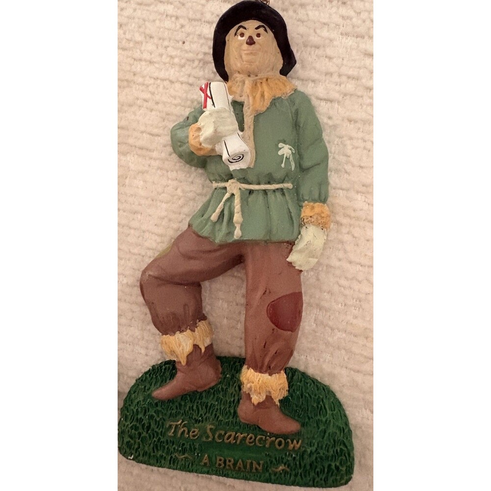 Multi 5" Wizard of Oz Scare Crow Figurine Ornament - Marked Adler